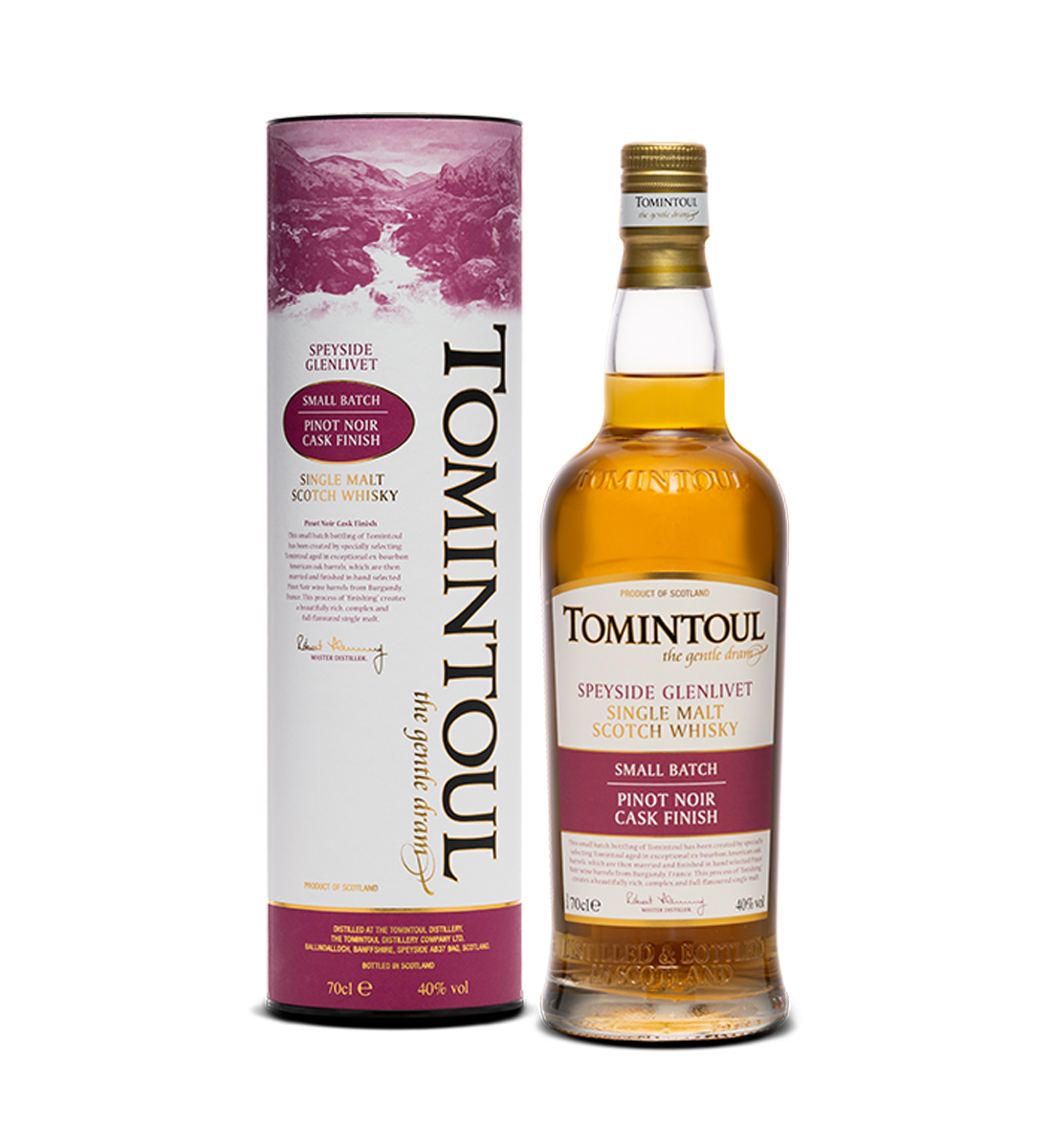 Tomintoul Pinot Noir Cask Finish Speyside Single Malt Scotch Whisky 0.7L